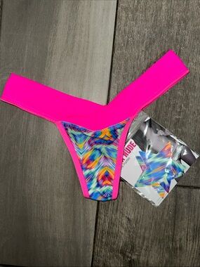 NEW Neva Nude Neon AF Naughty Knix Lingerie Set Star Pasties‎ Size M/L